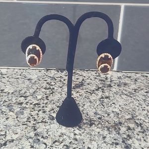 Vintage Trifari Renaissance Rare Color topaz earrings